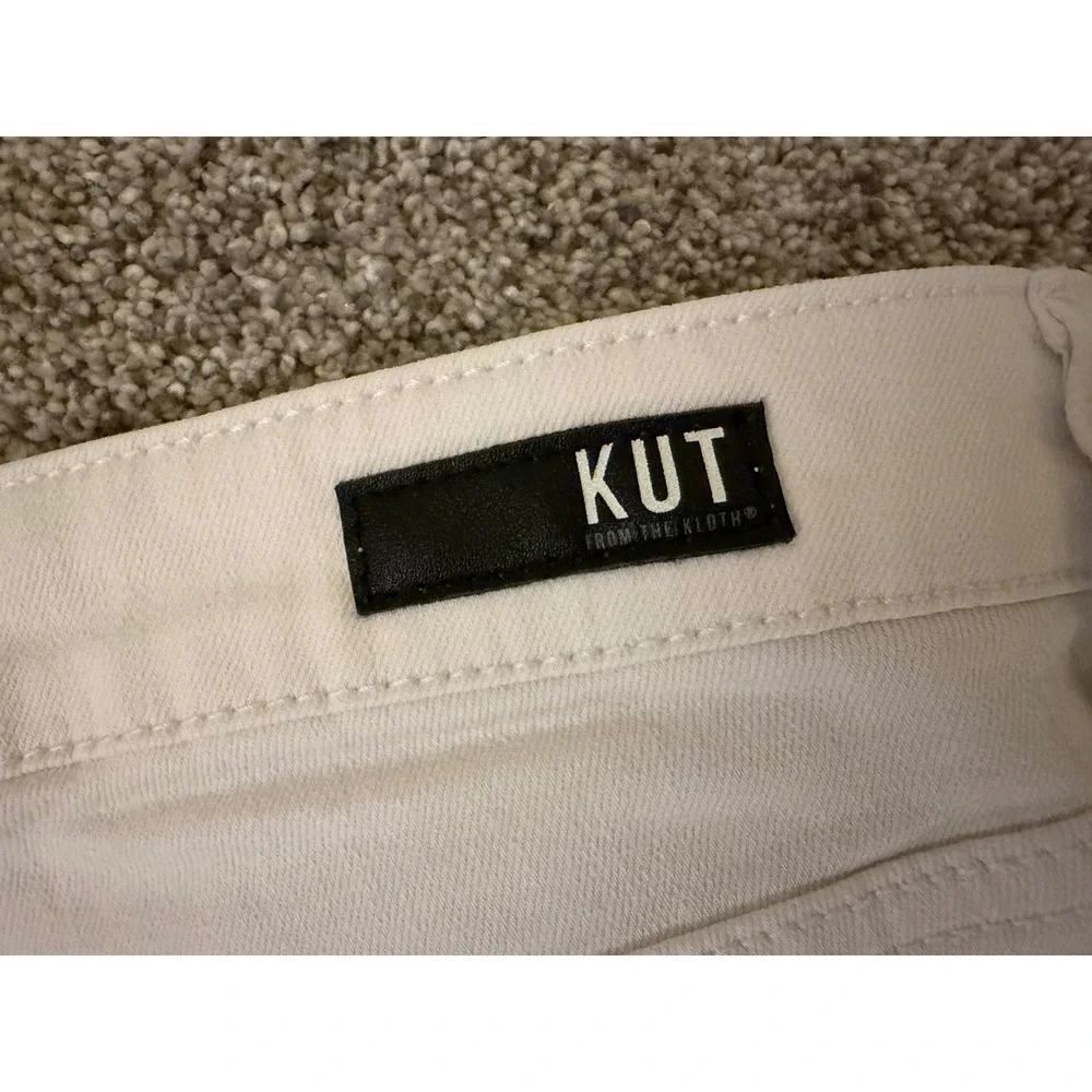 Kut from the Kloth‎ White Raw Hem Denim Shorts Womens Size 4